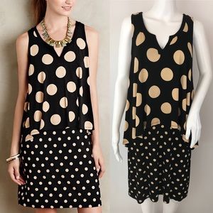 Anthropologie Maeve Dress Polka Dot Layered Davina
